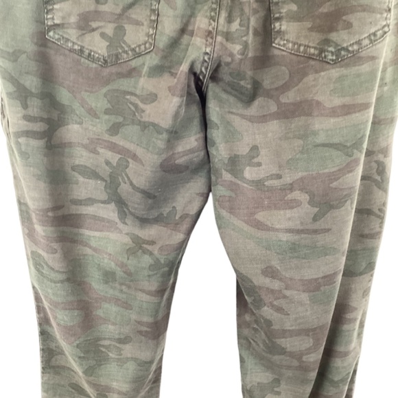 Level 99 Gabrielle Jogger Pants Size Small Camo Linen Tencel Lyocell Mid-Rise - Picture 8 of 11